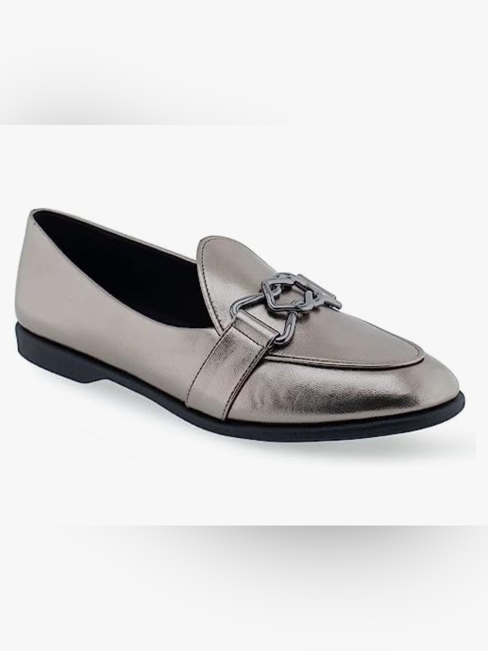 Aerosoles Borgio Patent Leather Loafers In Graphite Women’s Size 5M New